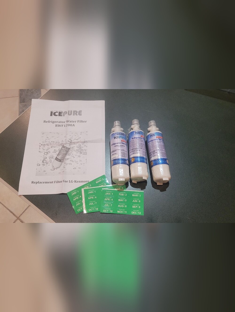 ICEPURE Refrigerator Water Filters - White with Blue Labels (3-Pack)
